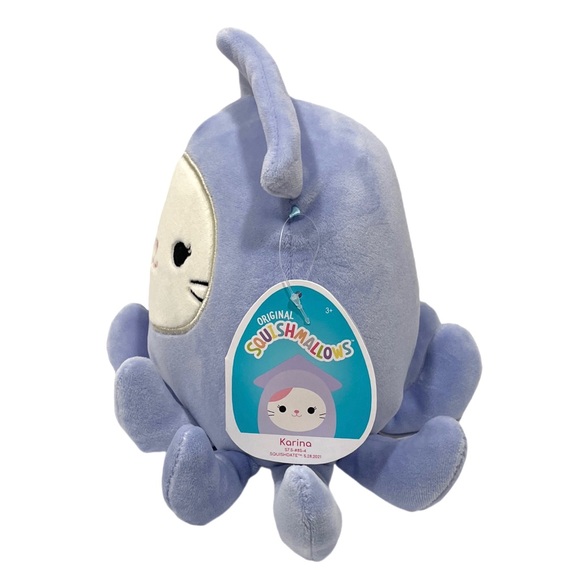 Squishmallows Official Kellytoys 7.5 Inch Karina in Stacy the Squid Costume NWT - Picture 2 of 7
